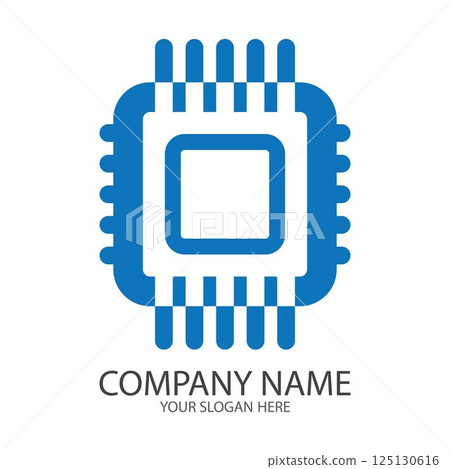 CPU simple vector icon illustration symbol template 125130616