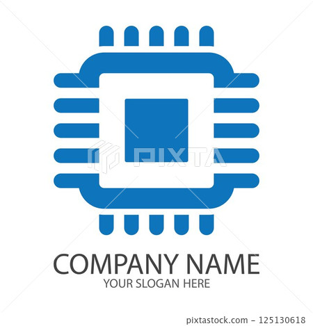CPU simple vector icon illustration symbol template 125130618