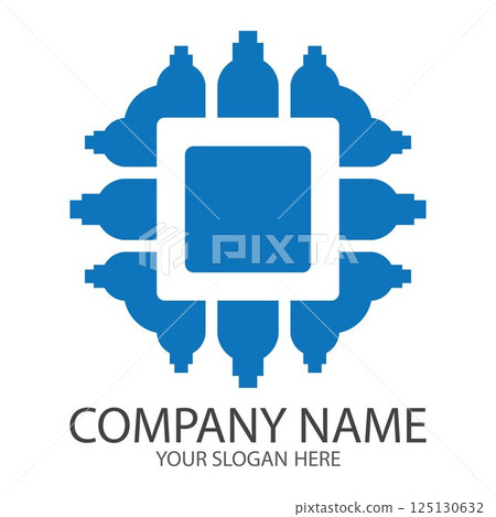 CPU simple vector icon illustration symbol template CPU simple vector icon illustration symbol template 125130632