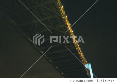 rainbow bridge, night, nights 125130657