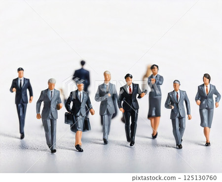 Walking businessman (AI generated image) 125130760