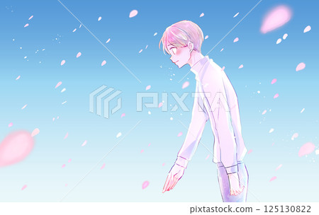 Man holding out hand, wind, backlit Man holding out hand, wind, backlit 125130822