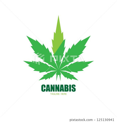 cannabis marijuana leaf icon vector illustration 125130941