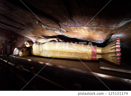 Dambulla Cave Temple, Reclining Buddha, World Heritage Site Dambulla Cave Temple, Reclining Buddha, World Heritage Site 125131174