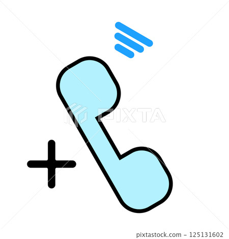 電話 +(加號)圖示藍色 電話 +(加號)圖示藍色 125131602