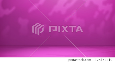 Purple empty room bg with shadows, studio light background with soft abstract textures, and dreamy atmosphere. Abstract 3d vector backdrop for product display. Minimal wall scene with spots of light 125132210