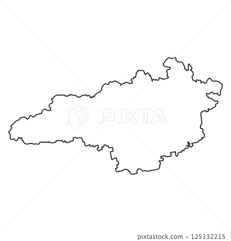 Ukraine Kirovohrad Oblast Outline Map Regional Boundary Illustration 125132215