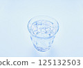 pour cold carbonated water into a glass 125132503