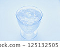 pour cold carbonated water into a glass 125132505