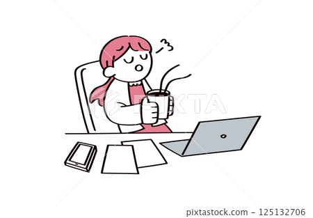 正在休息的職業女性 正在休息的職業女性 125132706