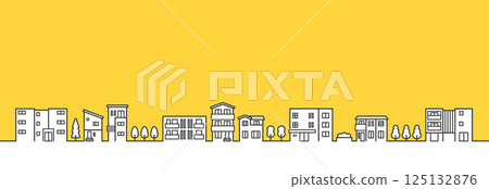 Image illustration of residential area and streetscape 125132876