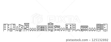 Image illustration of residential area and streetscape Image illustration of residential area and streetscape 125132892