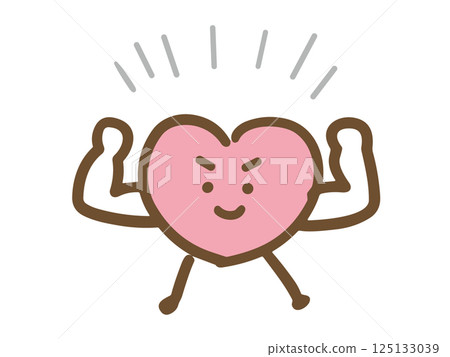 Hand-drawn illustration of a strong mentality 125133039