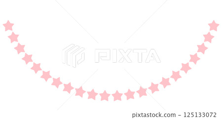 Pink star line curved decorative frame Pink star line curved decorative frame 125133072