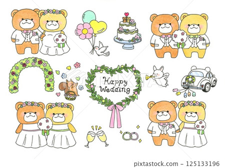 Happy Bear Wedding (Color) Happy Bear Wedding (Color) 125133196