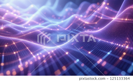 Abstract blue light background in cyberspace 125133364