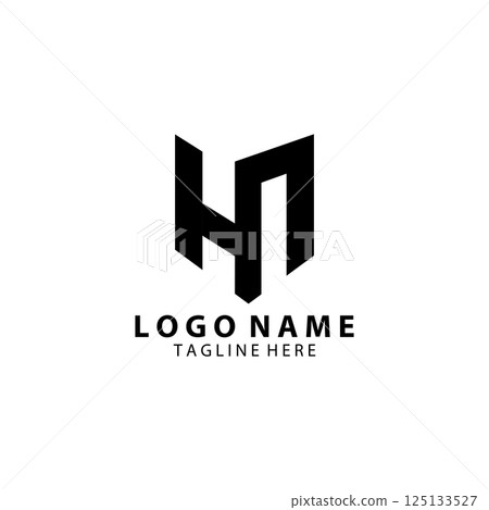 initial HN trendy abstract logo design vector initial HN trendy abstract logo design vector 125133527