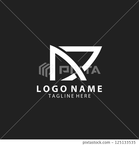 initial letter NJ trendy logo design vector 125133535