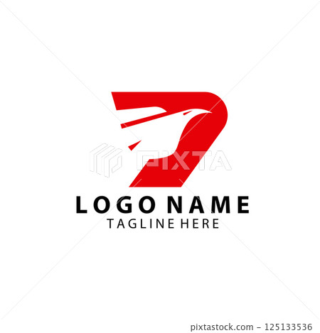 initial letter P eagle logo design vector initial letter P eagle logo design vector 125133536