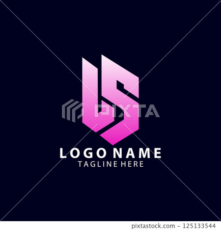 initial LS trendy abstract logo design vector initial LS trendy abstract logo design vector 125133544