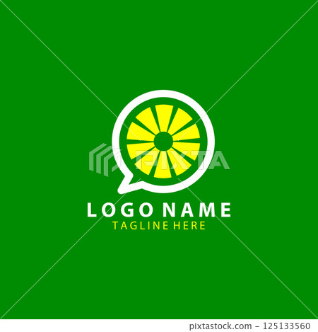 talk lemon logo design vector 125133560