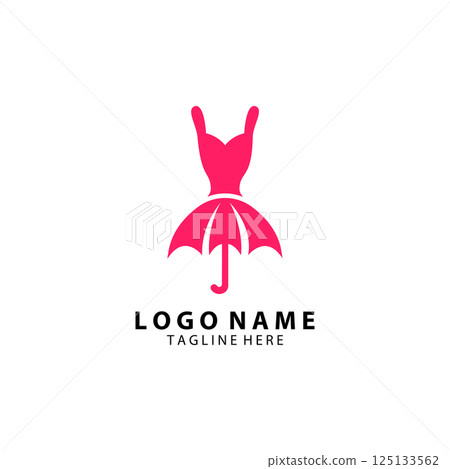 umbrella dress logo design vector umbrella dress logo design vector 125133562