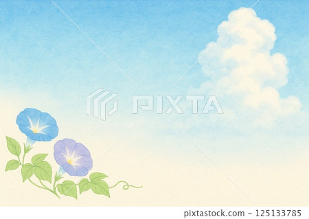 Frame material: Morning glory, cumulonimbus cloud 125133785