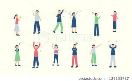 Illustrations of people that can be used for points 125133787