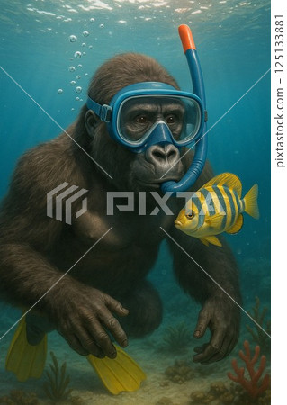 Snorkeling Gorilla 125133881
