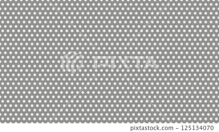 Seamless industrial pattern with texture and relief of convex spherical bearings hemispheres uniformly distributed over metal surface. Background for technical or manufacturing. Vector Seamless industrial pattern with texture and relief of convex spherical bearings hemispheres uniformly distributed over metal surface. Background for technical or manufacturing. Vector 125134070