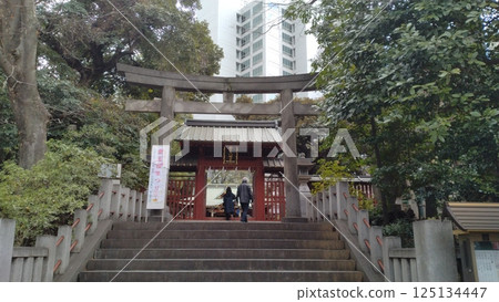 澀谷金王八幡宮的鳥居與社門 澀谷金王八幡宮的鳥居與社門 125134447