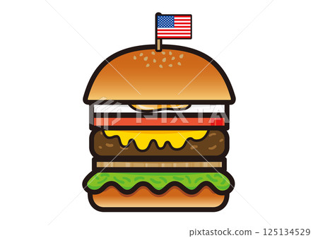 Hamburger illustration Hamburger illustration 125134529