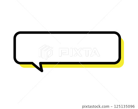 Speech bubble_Rounded corners_Yellow 125135096
