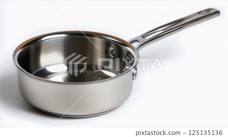 Stainless steel cooking pot designed for even heating and durability in professional and home kitchens Stainless steel cooking pot designed for even heating and durability in professional and home kitchens 125135136