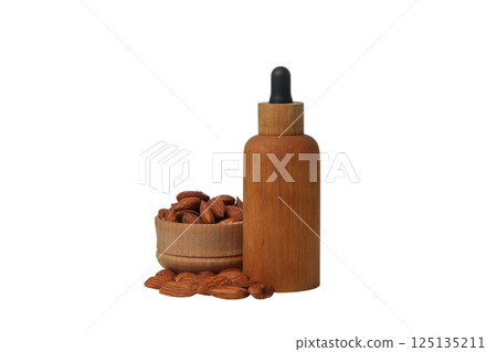 PNG, Almonds oil, isolated on white background 125135211