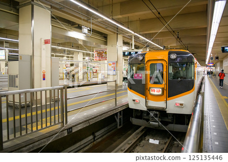 Kintetsu Osaka Abenobashi Station Yoshino bound express train 125135446