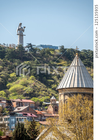 Kartlis Deda, Mother of Georgians monument on Sololaki hill in Tbilisi, capital of Georgia 125135935