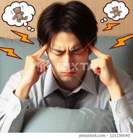 一個男人患頭痛 一個男人患頭痛 125136040