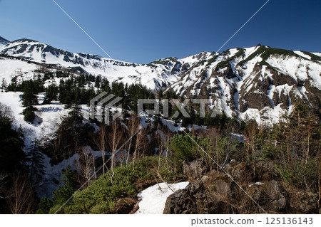 Tokachi dake mountains of the remaining snow 125136143