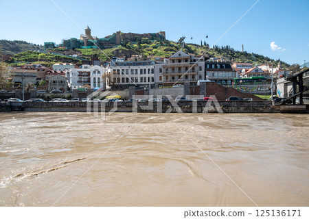 Cityscape view of Tbilisi, the capital of Georgia 125136171