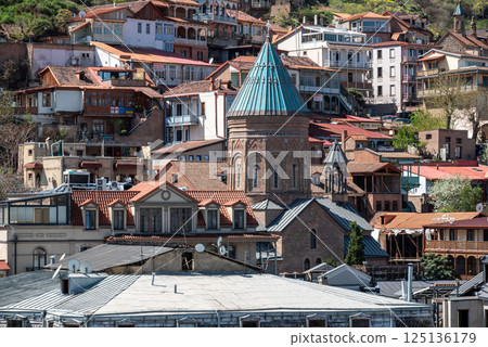 Cityscape view of Tbilisi, the capital of Georgia 125136179