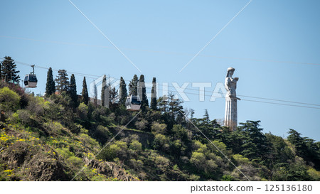 Kartlis Deda, Mother of Georgians monument on Sololaki hill in Tbilisi, capital of Georgia 125136180