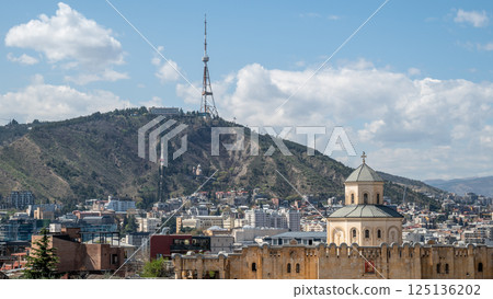 Cityscape view of Tbilisi, the capital of Georgia 125136202