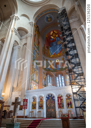 Holy Trinity Cathedral of Tbilisi (Sameba), main cathedral of the Georgian Orthodox Church in Tbilisi, capital of Georgia 125136208