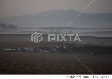 Morning mist ground 125136417