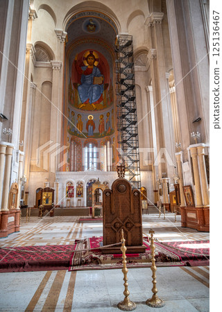 Holy Trinity Cathedral of Tbilisi (Sameba), main cathedral of the Georgian Orthodox Church in Tbilisi, capital of Georgia 125136467