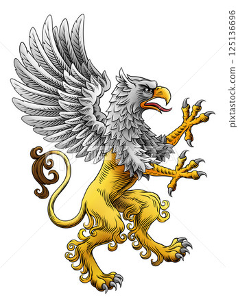 Griffin Gryphon Coat of Arms Crest Heraldic Animal Griffin Gryphon Coat of Arms Crest Heraldic Animal 125136696