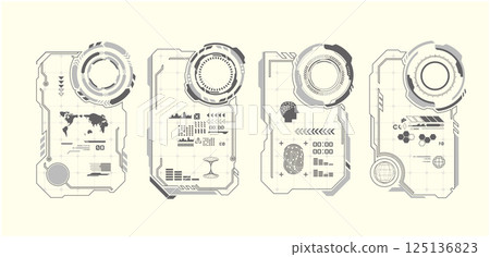 Interface frame border set Interface frame border set 125136823
