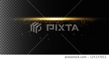 Elegant and Striking Golden Glitter Effects on a Beautiful Black Background for All Occasions 125137011