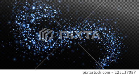 A beautiful Blue Sparkling Swirl design on a Transparent Background that captivates the viewer 125137087